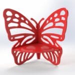 Ugaona polica za zid - leptir