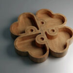 Drveni puzzle poslužavnik u obliku srca