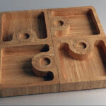 Kvadratni drveni puzzle poslužavnik - CNC obrada drveta