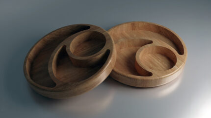 Okrugli drveni poslužavnik - proizvod od drveta