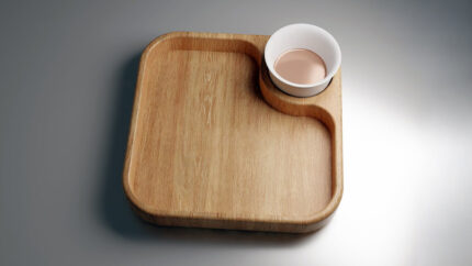 Kvadratni drveni poslužavnik - proizvod od drveta