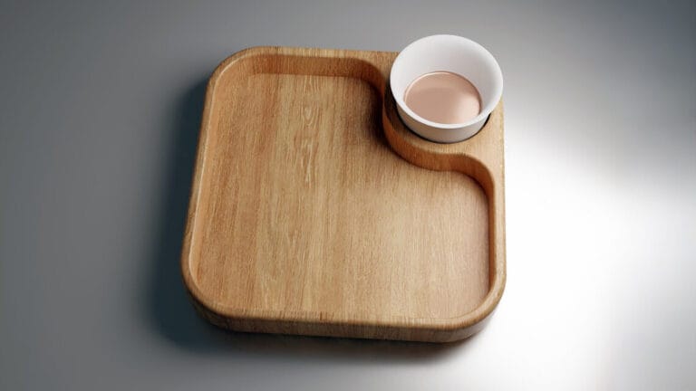 Kvadratni drveni poslužavnik - proizvod od drveta