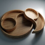 Jin-jang drveni poslužavnik - CNC obrada drveta